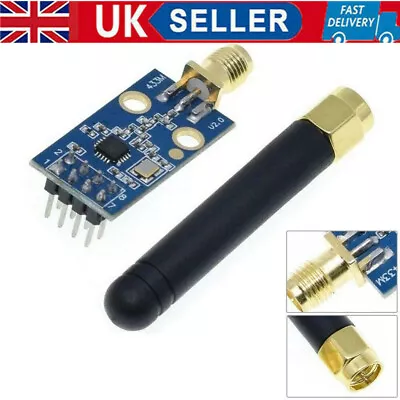 CC1101 Wireless RF Transceiver 315/433/868/915MHZ + SMA Antenna Wireless Module • £6.85