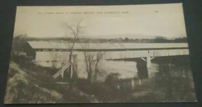 Vintage Postcard Covered Bridge Windsor Vermont Over Connecticut River 1940's  • $3.93
