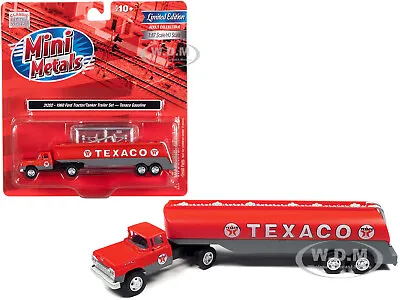1960 Ford Tanker Truck Red & Gray  Texaco  1/87 Model Classic Metal Works 31202 • $29.99