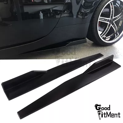 2PCS Car Lower Side Skirt Extensions Rocker Panel Body Kit Splitters Universal • $37.96