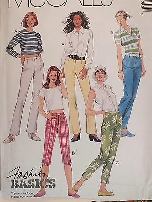 Lovely OOP McCALLS 8725 Misses Capris & Cropped Pants Or Jeans PATTERN 4-6-8 UC • $5.98