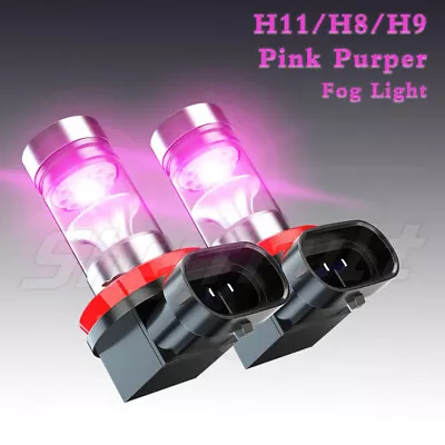 2Pcs H1 High Power Bright Car LED Bulbs Driving/Fog DRL Light White Green Pink • $17.75