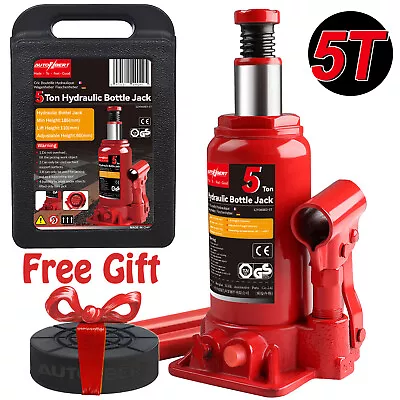 5 Ton 10000 Lb Hydraulic Bottle Jack W/ Carrying Case Jack Pad Car Lift Stand • $22.99