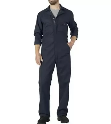 Genuine Dickies Men's Navy Blue Long Sleeve Performance Coveralls Size- Large • $39.88