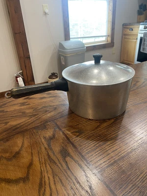 $25 • Buy Vtg Hercules Cast Aluminum Pot Lid Wood Handle 5 Cups