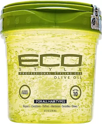 Ecostyle Olive Oil Styling Gel Green All Day Hold Alcohol Free Paraben Free • £5.16