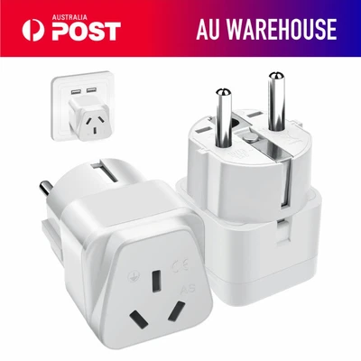 $16.99 • Buy HEYMIX Australia To European Travel Power Plug Adapter (2-Packs), White