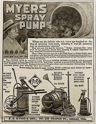 1917 Ad.(xh71)~f.e. Myers Co. Orange St. Ashland O. Myers Orchard Spray Pumps • $6.49