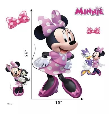 DISNEY MINNIE MOUSE Wall Decal Girls Birthday Gift Party Bedroom Decor Daisy • $11.99