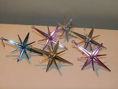 Vintage Mid Century Starburst Atomic Sputnik Lot Of 6 Christmas Ornaments MCM • $130