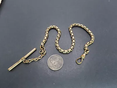 Antique Yellow Gold Filled Pocket Watch Chain 12.5  26.4g • $8.50