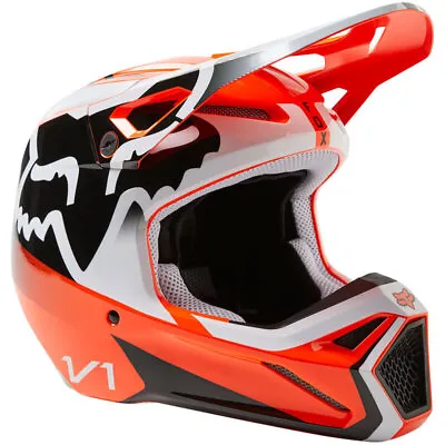 NEW Fox V1 Leed FLO Orange Kids Motocross Dirt Bike Helmet • $199