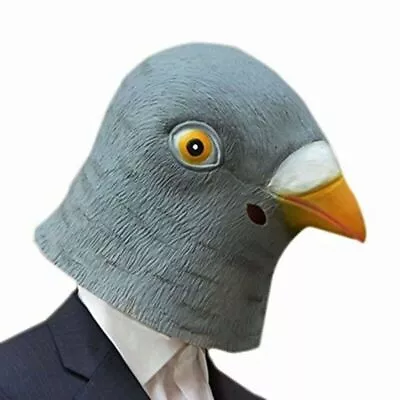 Pigeon Head Mask Creepy Animal Halloween Costume Theater Prop Latex Party Toy AU • $14.99