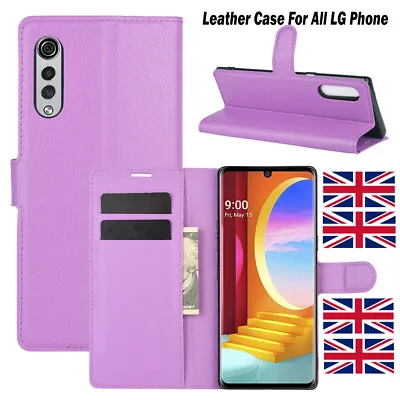 High Quality Leather Stand Flip Wallet Phone Case Cover For LG K20 K10 K8 K4 G6 • £2.45