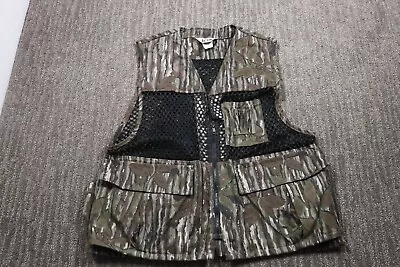 Vintage Realtree Camo Hunting Shooting Vest Game Pouch Outdoor USA Made Men's L • $32.19