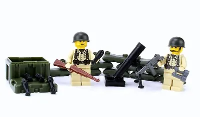 US Army WW2 Mortar Team Made With Real LEGO® Minifigures • $54.69