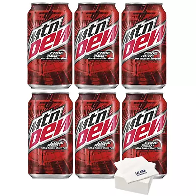 Mountain Dew Code Red 12Oz Cans Pack Of 6 • $22.97