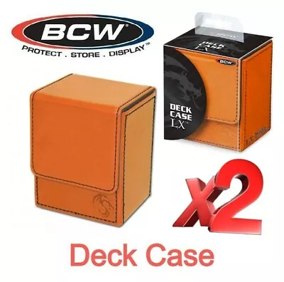 X2 High Quality BCW Deck ORANGE Case LX 80 Gaming Cards Storage/Transport Holder • $30.90