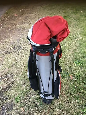 Adams Golf Bag 11 Way Divider Stand Red/Back/Grain W/Rain Cover • $74.99