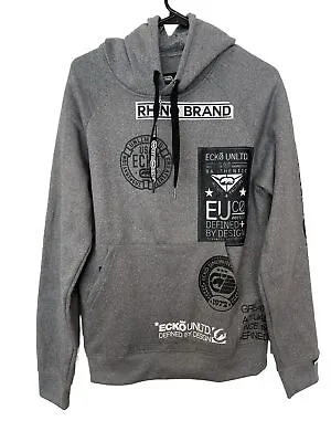 Ecko Unltd Hoodie Mens Gray Hoodie Sweatshirt Rhino Medium • $22