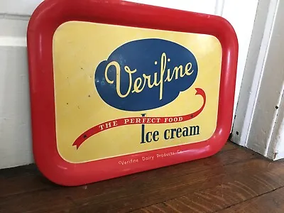 Vintage Very Fine Ice Cream Sign Metal Serving Tray. • $44.99