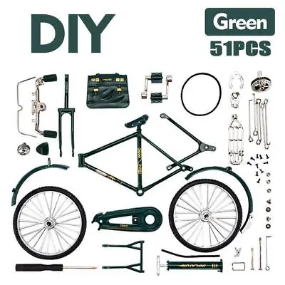 DIY Retro Bicycle Model Miniature Diecast Toys Crafts For Home Office-Decor UK • £9.68