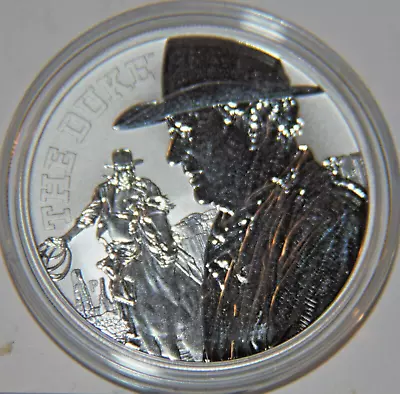 2020 Tuvalu John Wayne  ~ The Duke ~ 1 Oz Silver BU Coin In Mint Capsule • $44.94