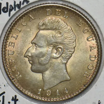 Ecuador 1914 TF 2 Decimos BU Philadelphia. KM 51.4 491200 Combine Shipping • $64.99