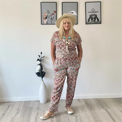 $36 • Buy Raga Print Jumpsuit, NWT, Size M(10-12)