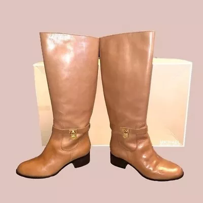 NIB Michael Kors Women's Hamilton Riding Boot SZ 7 Luggage • $125