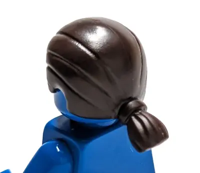 Lego - Minifigure Hair - Dark Brown Ponytail Pulled Back • $2.79