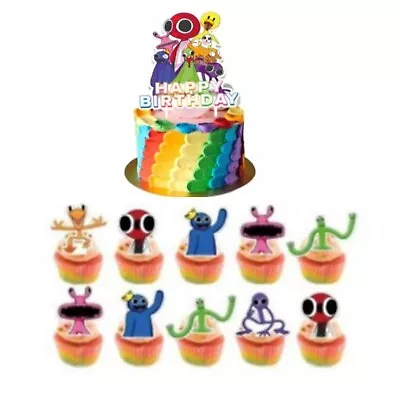 Rainbow Friends Cake Topper And Cupcake Toppers • £7.59