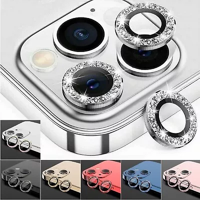 For IPhone 14 13 12 Camera Glitter Case Tempered Glass Protector Lens Cover • £3.75