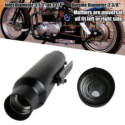 12  Motorcycle Shorty Exhaust Muffler Pipe Universal For Cafe Racer Bobber Model • $69.99