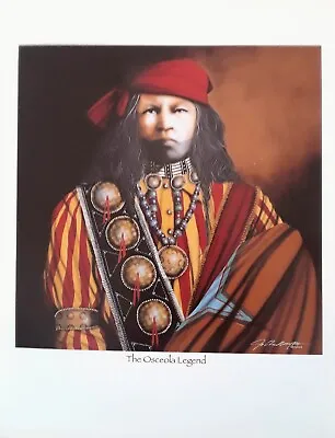 J.D.Challenger Art Print-- THE OSCEOLA LEGEND --Native American Western 9x11 • $9.99