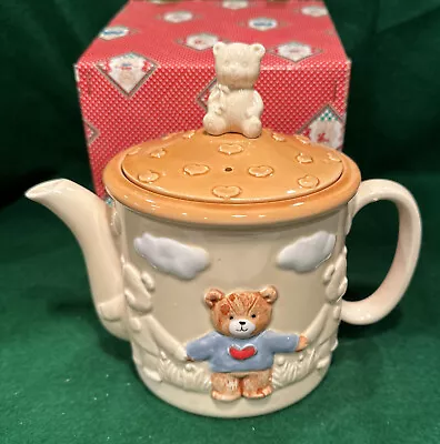 1984 Lucy And Me Teddy Bear Teapot Rare NIB Enesco • $49.96