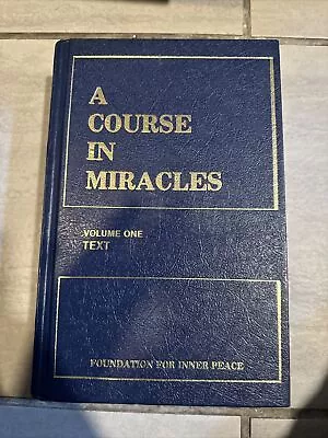 A Course In Miracles By Foundation Inner Peace VOL 1 TEXT *ONLY* 1975c 1981 Prnt • $9.69