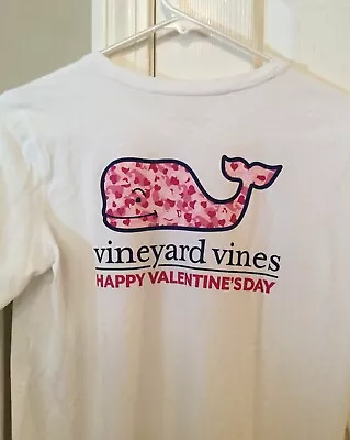 Vineyard Vines Girl's Valentine's Day Whale Long Sleeve T-Shirt 14 White NWT • $26.99