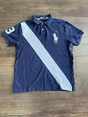 Polo Ralph Lauren Mens Polo Shirt Short Sleeve / Size L / Navy Blue • £42