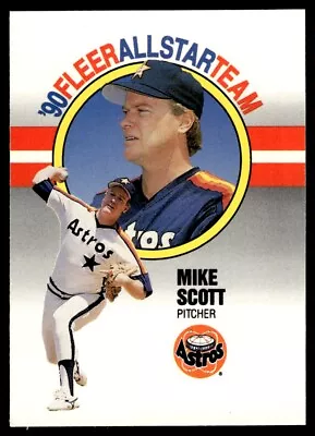 1990 Fleer All-Star Team Baseball Card Mike Scott Houston Astros #10 • $1.49