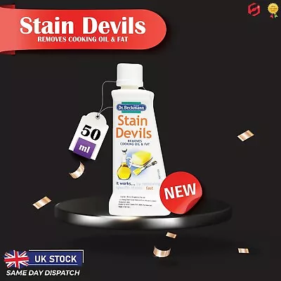 DR Beckmann's Stain Devils Cooking Oil Fat  Starch Fabric Cleaner 50ml New • £4.99