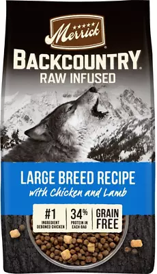 Merrick Backcountry Raw Infused Grain-Free Large Breed Freeze-Dried Dog Food20 • $53.53