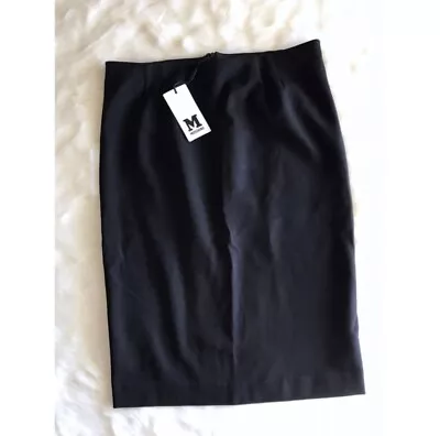 MISSONI Women's Solid Black Straight Pencil Skirt Size 10 US 46 IT NWT NEW • $99.99