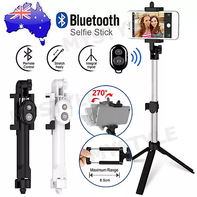 Monopod Selfie Stick Handheld Tripod Bluetooth Shutter For IPhone 11 Pro Samsung • $11.95