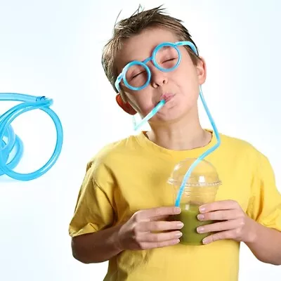 Silly Straw Glasses Party Fun Straws Kids Gift Crazy Drink Drinking Game Toys • £2.97