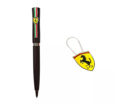 Pen Sphere And Keychain Set Gift Ferrari Ink Black Official Product • $168.38
