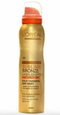 Loreal Self Tanning Sublime Bronze Airbrush Effect Dry Mist Spray (Fair Skin) • £7.99