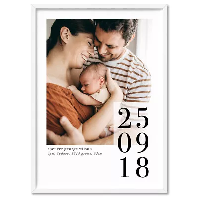 Personalised Baby Portrait Print. Your Child's Custom Details & Photo | PER-36 • $22.95