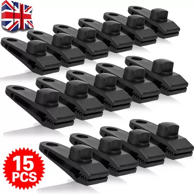 30x Tent Tarp Tarpaulin Clips Clamps Set Buckle Camping Tool Heavy Duty Reusable • £9.85