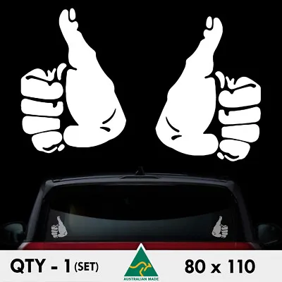 2 X Thumbs Up Stickers Pair 110mm Left Right Truck 4x4 Car Window Decal • $5.90